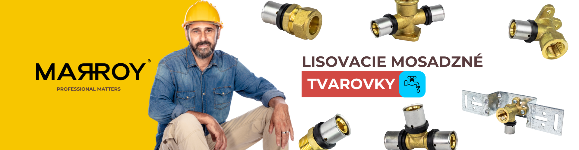 Mosadzné lisovacie tvarovky